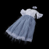 Max Maxb 1/3 BJD Girl Dolls Handmade Clothes DIY Dress up Strapless Blue Dress