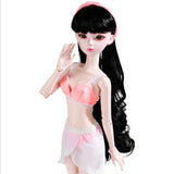 Max Maxb 1/3 BJD Girl Dolls Handmade Swimwear Clothes DIY Dress up Accs Pink