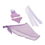 Max Maxb 1/3 BJD Girl Dolls Handmade Swimwear Clothes DIY Dress up Accs Purple