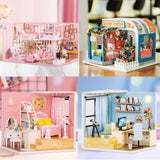 Max 1/24 Scale DIY Miniature Doll House with Furniture Accessory Cafe Shop No Dustcover