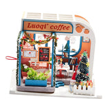 Max 1/24 Scale DIY Miniature Doll House with Furniture Accessory Cafe Shop No Dustcover