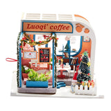 Max 1/24 Scale DIY Miniature Doll House with Furniture Accessory Cafe Shop No Dustcover