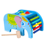 Max Wooden Elephant Abacus Toys Circle Knocks Puzzle Development Toy 3-6 Year