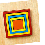 Max Geometric Jigsaw Puzzle Kids Preschool Educational Toy Gift Square
