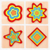 Max Geometric Jigsaw Puzzle Kids Preschool Educational Toy Gift Square
