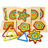 Max Geometric Jigsaw Puzzle Kids Preschool Educational Toy Gift Polygon