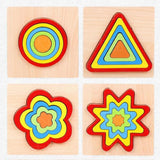 Max Geometric Jigsaw Puzzle Kids Preschool Educational Toy Gift Polygon