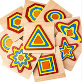 Max Geometric Jigsaw Puzzle Kids Preschool Educational Toy Gift Hexagon