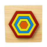 Max Geometric Jigsaw Puzzle Kids Preschool Educational Toy Gift Hexagon