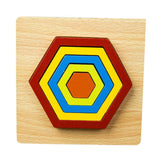 Max Geometric Jigsaw Puzzle Kids Preschool Educational Toy Gift Hexagon