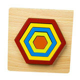 Max Geometric Jigsaw Puzzle Kids Preschool Educational Toy Gift Hexagon