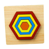 Max Geometric Jigsaw Puzzle Kids Preschool Educational Toy Gift Hexagon