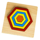 Max Geometric Jigsaw Puzzle Kids Preschool Educational Toy Gift Hexagon