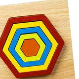Max Geometric Jigsaw Puzzle Kids Preschool Educational Toy Gift Hexagon