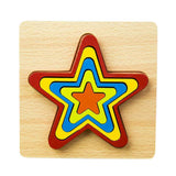 Max Geometric Jigsaw Puzzle Kids Preschool Educational Toy Gift Star
