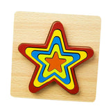 Max Geometric Jigsaw Puzzle Kids Preschool Educational Toy Gift Star