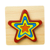 Max Geometric Jigsaw Puzzle Kids Preschool Educational Toy Gift Star