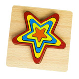 Max Geometric Jigsaw Puzzle Kids Preschool Educational Toy Gift Star