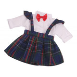 Max For 18in American Doll Plaid Skirt Shirt Suit Doll Costume Outfit Soft Blue