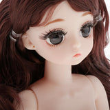Maxbell 21 Jointed Female Doll Body Part for 28cm BJD Doll Replacements Brown