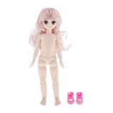 Maxbell Cute 21 Ball Jointed Princess Doll DIY Dress up Toys Gift Light Pink Hair