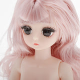 Maxbell Cute 21 Ball Jointed Princess Doll DIY Dress up Toys Gift Light Pink Hair