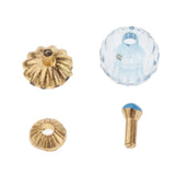 Maxbell Vintage Style Perfume Bottle for 1/12 Dollhouse Miniature Accessory Blue