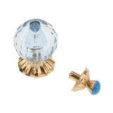 Maxbell Vintage Style Perfume Bottle for 1/12 Dollhouse Miniature Accessory Blue