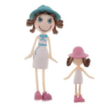 Maxbell 1/12 Dollhouse Miniature Dolls for Room Life Scenes Accessory  White