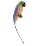 Maxbell 1/12 Dollhouse Miniature Handmade Parrots Model Garden Decoration Purple