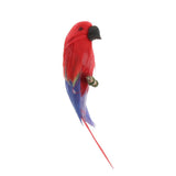 Maxbell 1/12 Dollhouse Miniature Handmade Parrots Model Garden Decoration Red