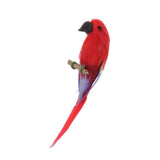 Maxbell 1/12 Dollhouse Miniature Handmade Parrots Model Garden Decoration Red