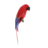 Maxbell 1/12 Dollhouse Miniature Handmade Parrots Model Garden Decoration Red