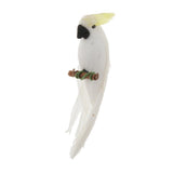 Maxbell 1/12 Dollhouse Miniature Handmade Parrots Model Garden Decoration White