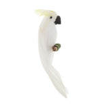 Maxbell 1/12 Dollhouse Miniature Handmade Parrots Model Garden Decoration White