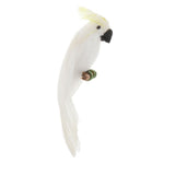 Maxbell 1/12 Dollhouse Miniature Handmade Parrots Model Garden Decoration White