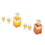 Maxbell Dollhouse Miniature 1:12 Whiskey Wine Bottles and Cups Pub Bar Model Toys