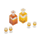 Maxbell Dollhouse Miniature 1:12 Whiskey Wine Bottles and Cups Pub Bar Model Toys