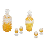 Maxbell Dollhouse Miniature 1:12 Whiskey Wine Bottles and Cups Pub Bar Drink Toys