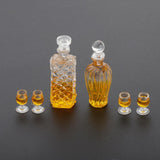 Maxbell Dollhouse Miniature 1:12 Whiskey Wine Bottles and Cups Pub Bar Drink Toys