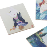 Maxbell 1/12 Dollhouse Mini Oil Painting Angel Iris Boat Fruit Starry Sky Decor C