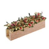 Maxbell 1/12 Dollhouse Miniature Clay Plant Flower with Wooden Pot Garden Decor