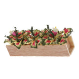 Maxbell 1/12 Dollhouse Miniature Clay Plant Flower with Wooden Pot Garden Decor