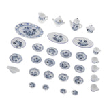Maxbell 27Pcs 1:12 Scale Dollhouse Miniature Cup Dish Pot Tableware Set Toys Blue