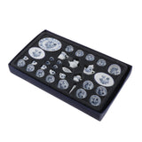 Maxbell 27Pcs 1:12 Scale Dollhouse Miniature Cup Dish Pot Tableware Set Toys Blue