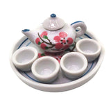 Max 1/12 Dolls House Dollhouse Tea Pot Cups Plate Tea Set