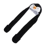 Maxbell Cartoon Kids Adults Winter Fuzzy Animal Hat Scarf Gloves Penguin