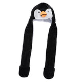 Maxbell Cartoon Kids Adults Winter Fuzzy Animal Hat Scarf Gloves Penguin