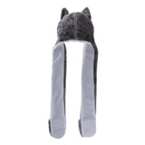 Maxbell Cartoon Kids Adults Winter Fuzzy Animal Hat Scarf Gloves Husky