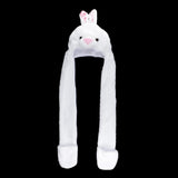 Maxbell Cartoon Kids Adults Winter Fuzzy Animal Hat Scarf Gloves White Rabbit